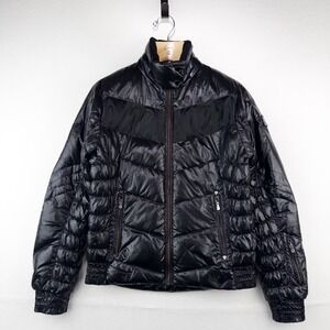 Rossignol Glossy Down Puffer Ski Jacket Women's Large Quilted Black